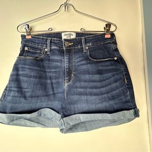 Levi's Denizen Blue Jean High Rise Shorts 10-W30